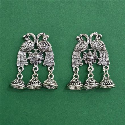 Classic Earring With Oxidised Plating