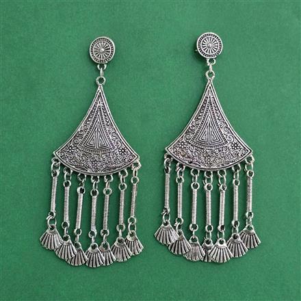 Classic Earring With Oxidised Plating