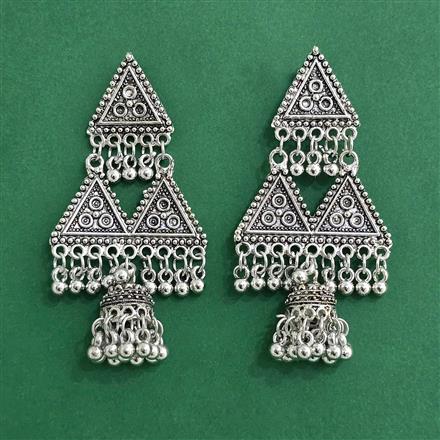 Classic Earring With Oxidised Plating