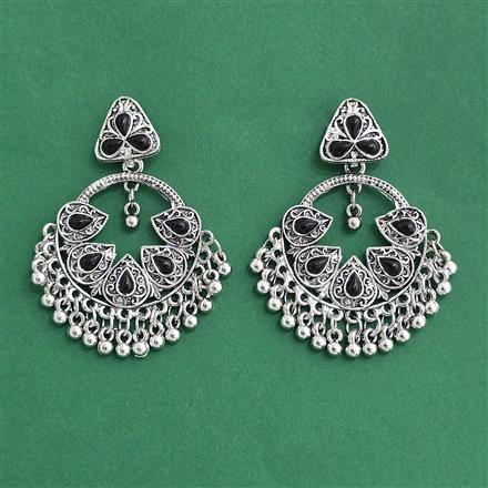 Classic Earring With Oxidised Plating