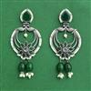 Moti Earring With Oxidised Plating
