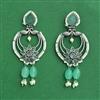Moti Earring With Oxidised Plating
