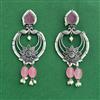 Moti Earring With Oxidised Plating