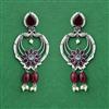 Moti Earring With Oxidised Plating