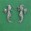 Moti Earring With Oxidised Plating