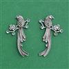 Moti Earring With Oxidised Plating