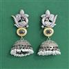 Oxidised Peacock Earring With 2 Tone Plating