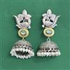 Oxidised Peacock Earring With 2 Tone Plating