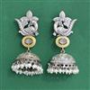 Oxidised Peacock Earring With 2 Tone Plating