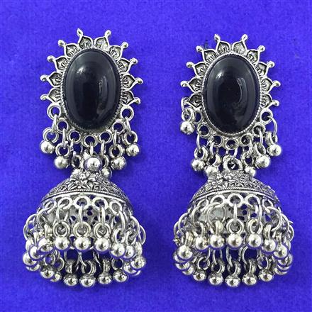 Jhumki With Oxidised Plating