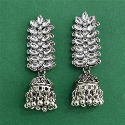 Jhumki With Oxidised Plating