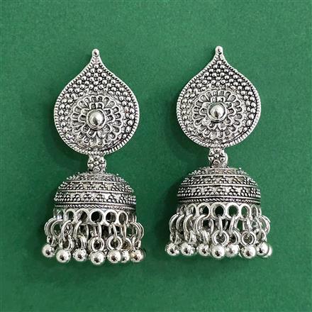 Jhumki With Oxidised Plating