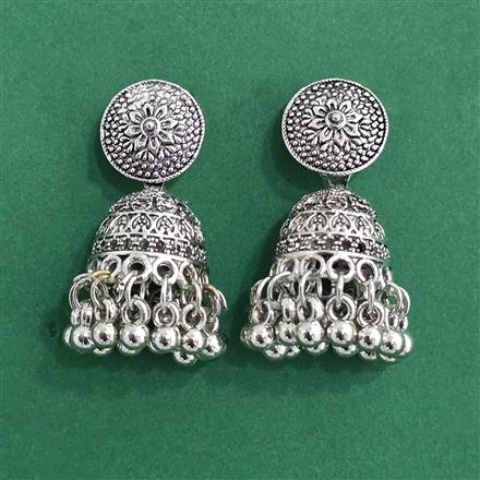 Jhumki With Oxidised Plating