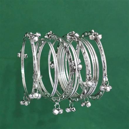 Classic Bangles With Oxidised Plating
