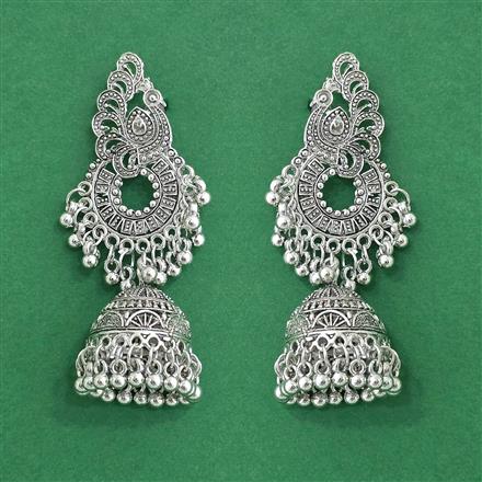 Jhumki With Oxidised Plating
