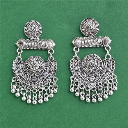 Classic Earring With Oxidised Plating