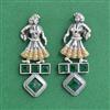 Oxidised Classic Earring With 2 Tone Plating
