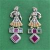 Oxidised Classic Earring With 2 Tone Plating