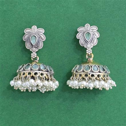Oxidised Jhumki With 2 Tone Plating