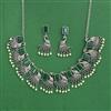 Peacock Necklace Set With Oxidised Plating