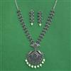 Moti Necklace Set With Oxidised Plating