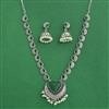 Moti Necklace Set With Oxidised Plating