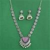 Moti Necklace Set With Oxidised Plating