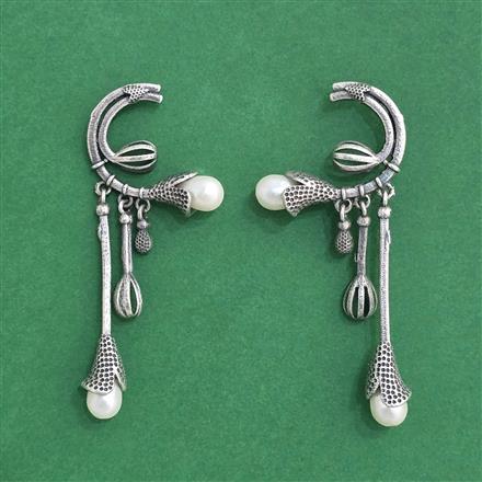 Classic Earring With Oxidised Plating