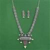 Moti Necklace Set With Oxidised Plating