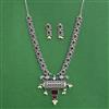 Moti Necklace Set With Oxidised Plating
