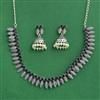 Classic Necklace Set With Oxidised Plating