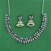 Classic Necklace Set With Oxidised Plating