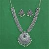 Moti Necklace Set With Oxidised Plating