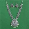 Moti Necklace Set With Oxidised Plating