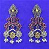 Oxidised Moti Earring With 2 Tone Plating