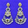 Oxidised Moti Earring With 2 Tone Plating