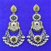 Oxidised Moti Earring With 2 Tone Plating