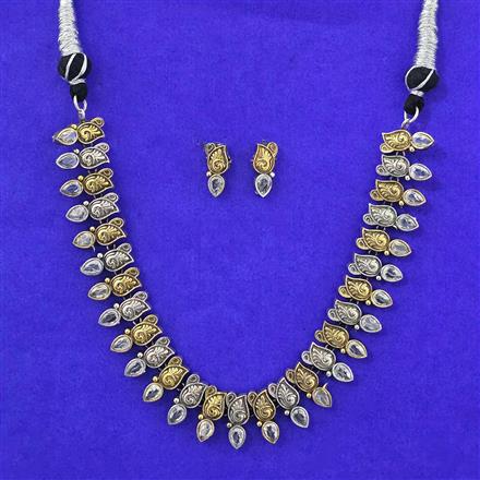 Oxidised Classic Necklace With 2 Tone Plating