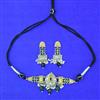 Oxidised Moti Necklace With 2 Tone Plating