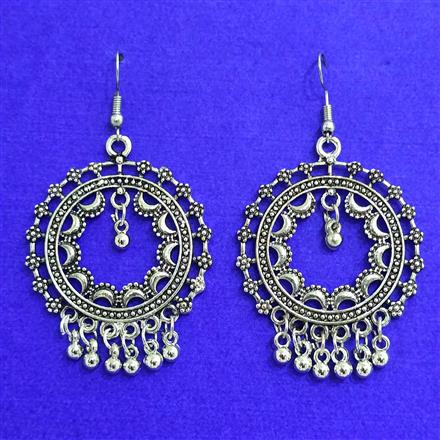 Classic Earring With Oxidised Plating
