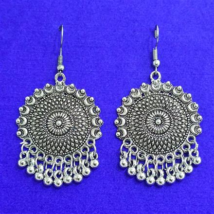 Classic Earring With Oxidised Plating