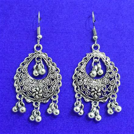 Classic Earring With Oxidised Plating