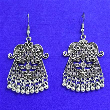 Classic Earring With Oxidised Plating
