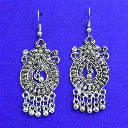 Classic Earring With Oxidised Plating
