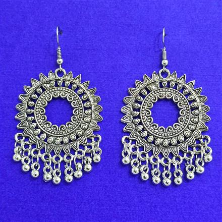 Classic Earring With Oxidised Plating