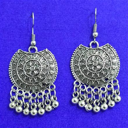 Classic Earring With Oxidised Plating
