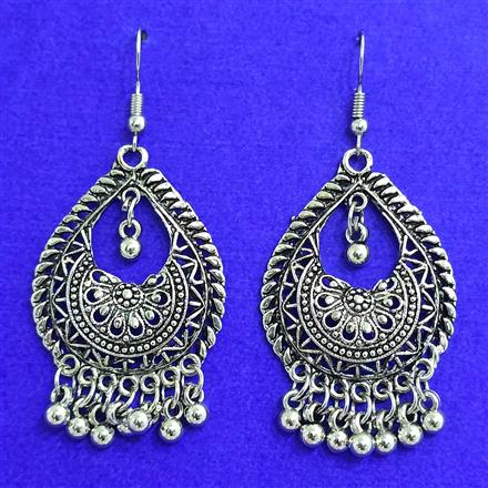 Classic Earring With Oxidised Plating