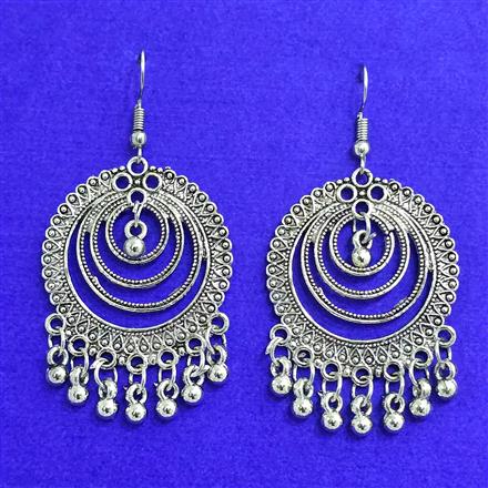 Classic Earring With Oxidised Plating