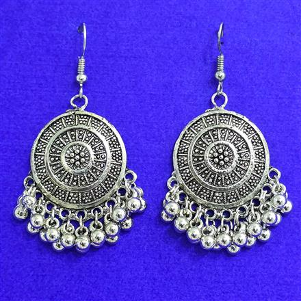 Classic Earring With Oxidised Plating