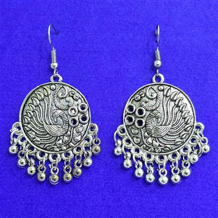 Classic Earring With Oxidised Plating